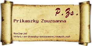 Prikaszky Zsuzsanna névjegykártya